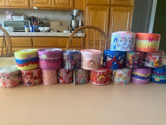 3-4 inch ribbon rolls