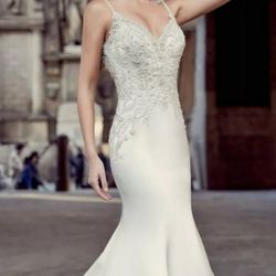Wedding Dress with Removable Train