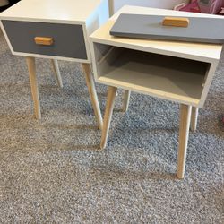 White And Gray Night Stands