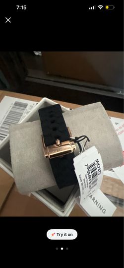 Black rubber mk watch .. new