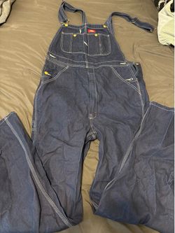 Dickies Men’s Blue Denim Cotton Bib Overalls Jumpsuit