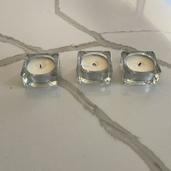 Glass candle holders