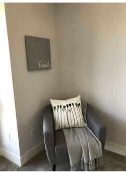 Gray Fabric Accent Barrel Chair 