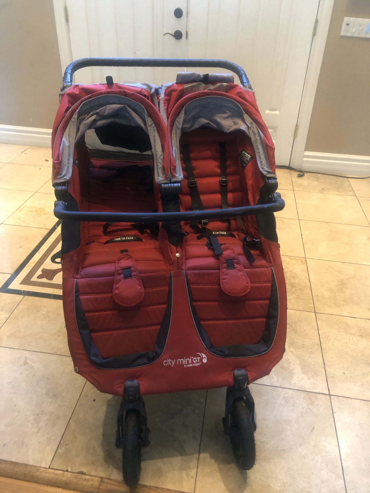Double red citi mini stroller great condition minimally used at 249or b/o