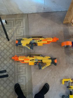 Two stampede ECS electric nerf guns
