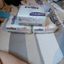 cuties diapers size 4 . 3 packs 