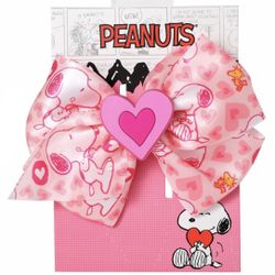 Cute! Peanuts®️ 💕🌸💗SNOOPY & WOODSTOCK 💗🌸💕Pink Valentine’s Bow
