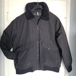 Men's Black XL Jacket Sherpa Aviator

$75