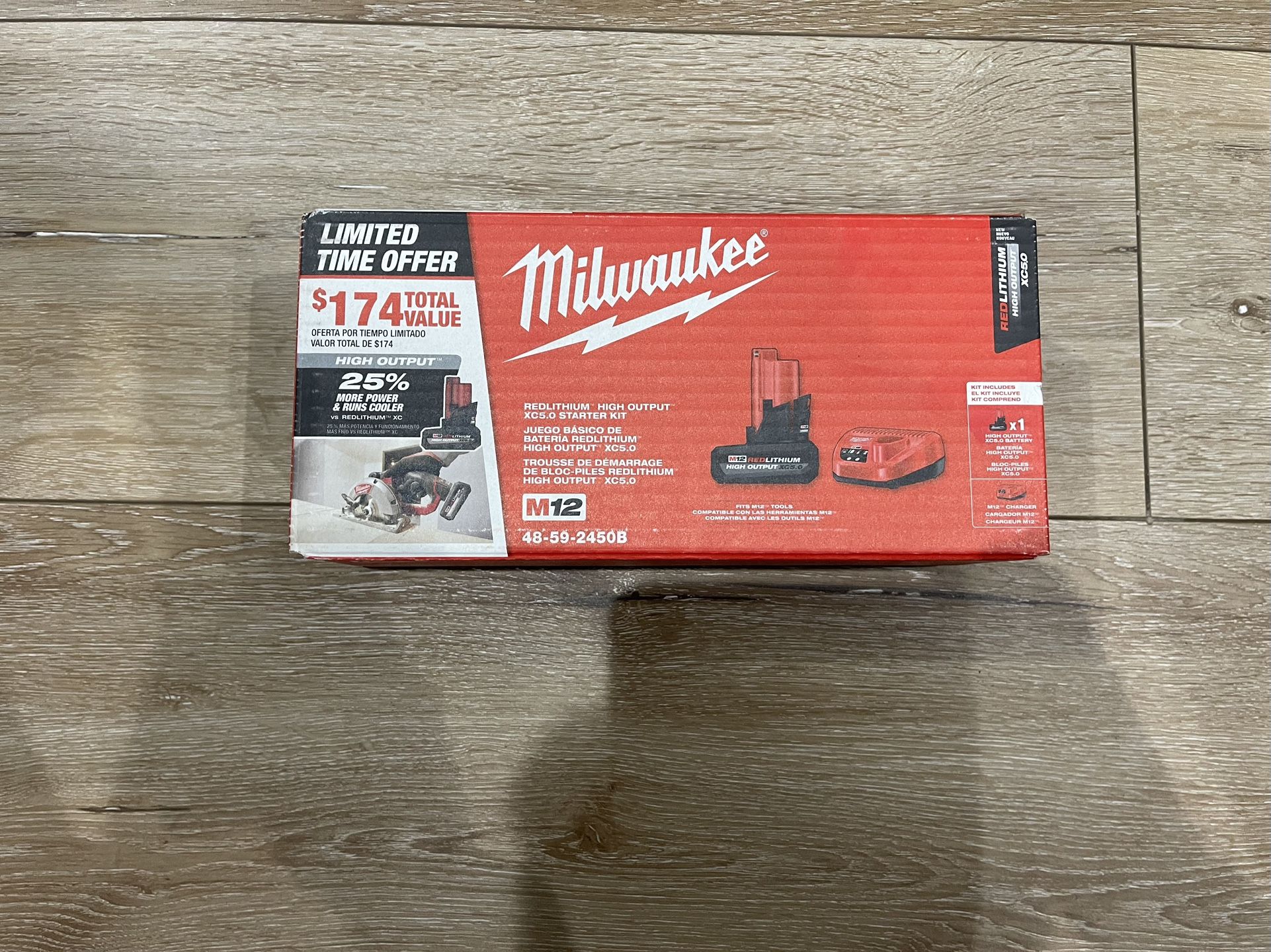 Milwaukee M12 5.0 High Output Battery M12 With Charger