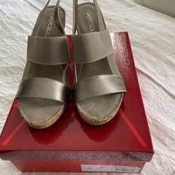 Aerosols Wedge Sandal Size 7 1/2 New In Box