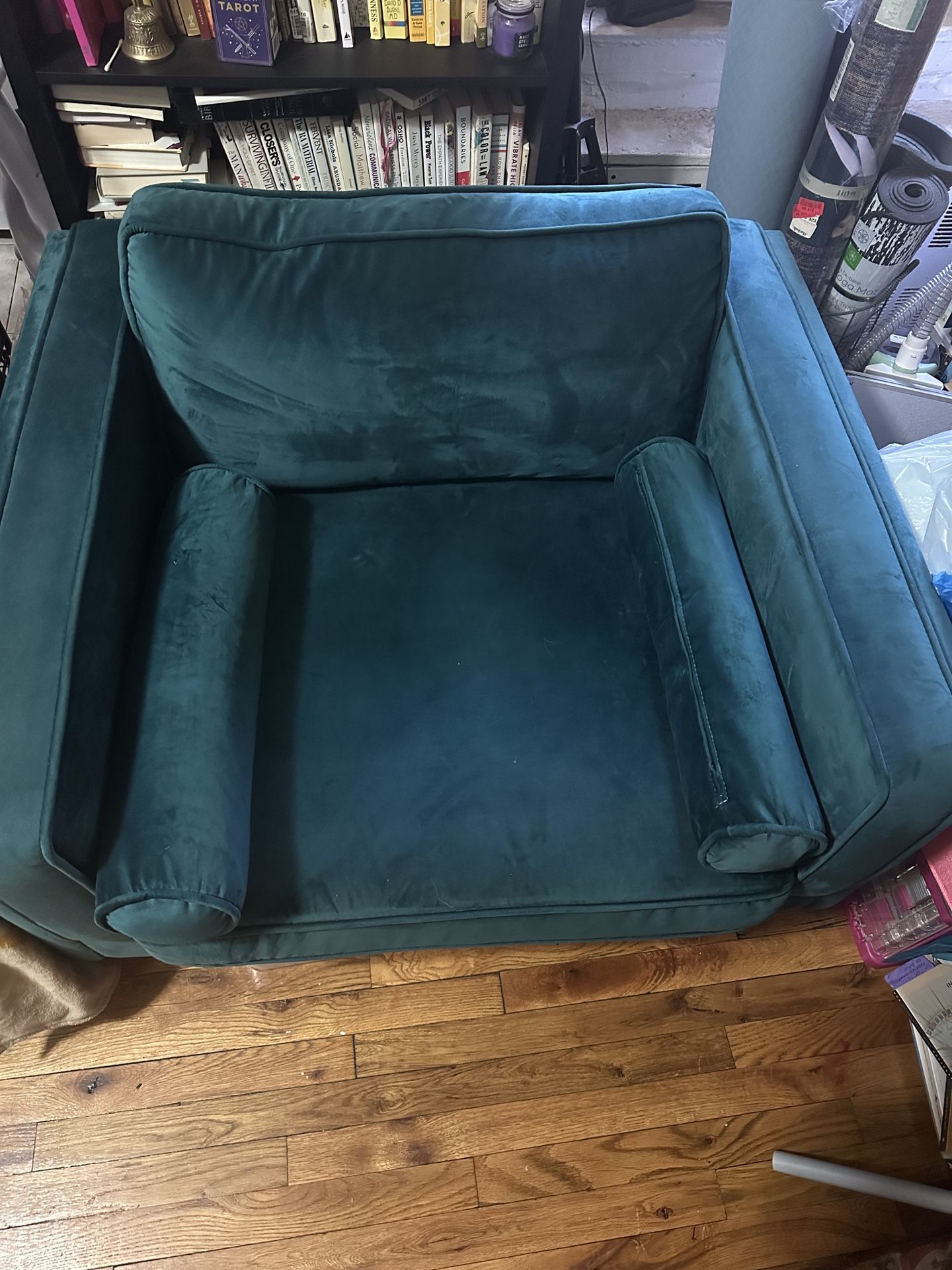 USED Nehemiah Velvet Armchair by Etta Avenue™ – Teal