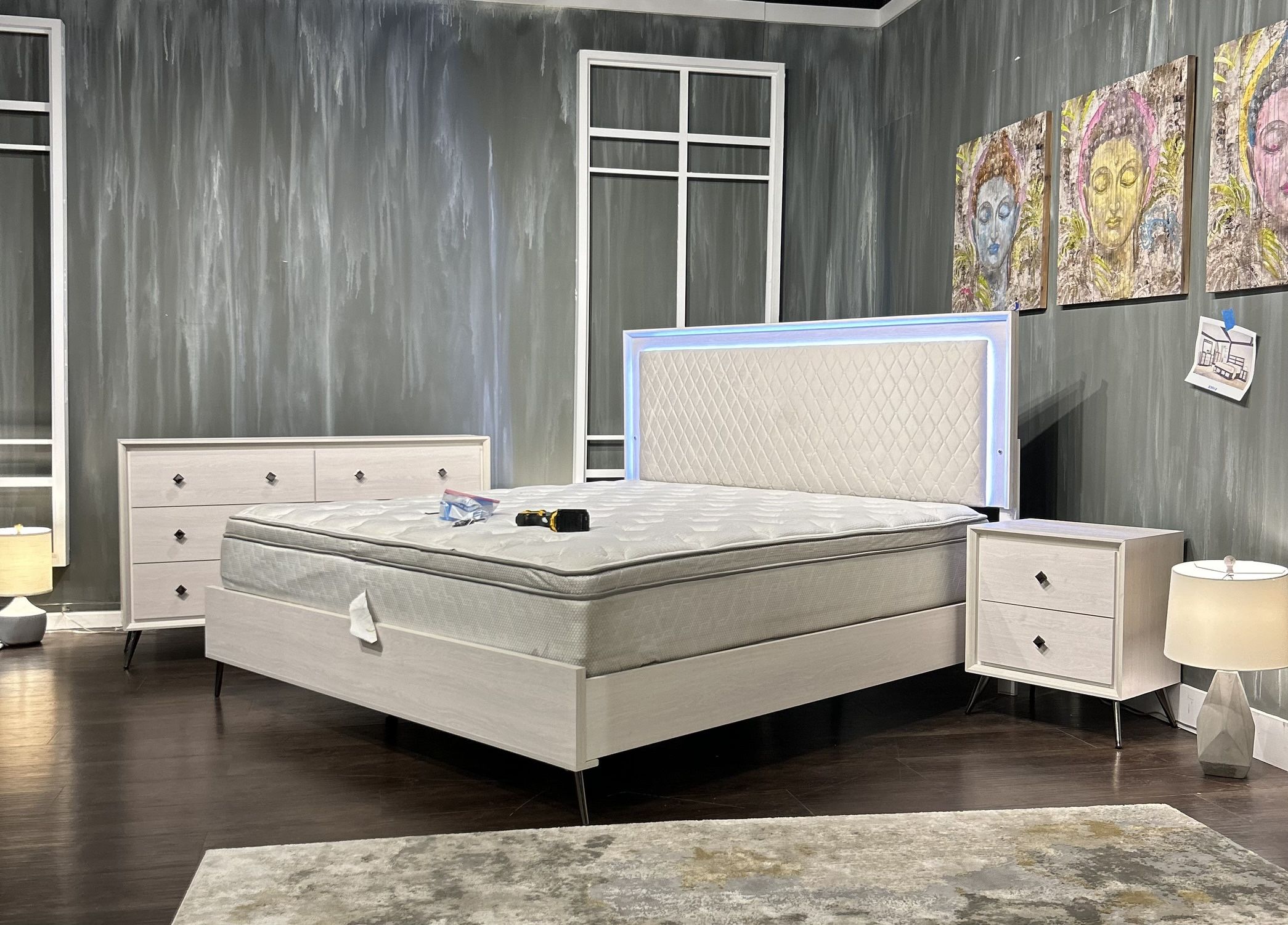 New King LED Bedroom Set