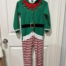 Kids Christmas Elf Onesie Pajama 