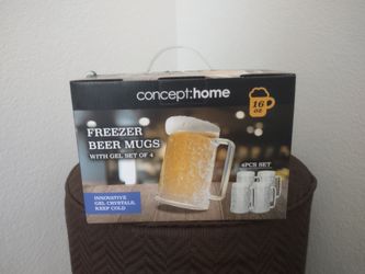 NIB freezable beer mugs