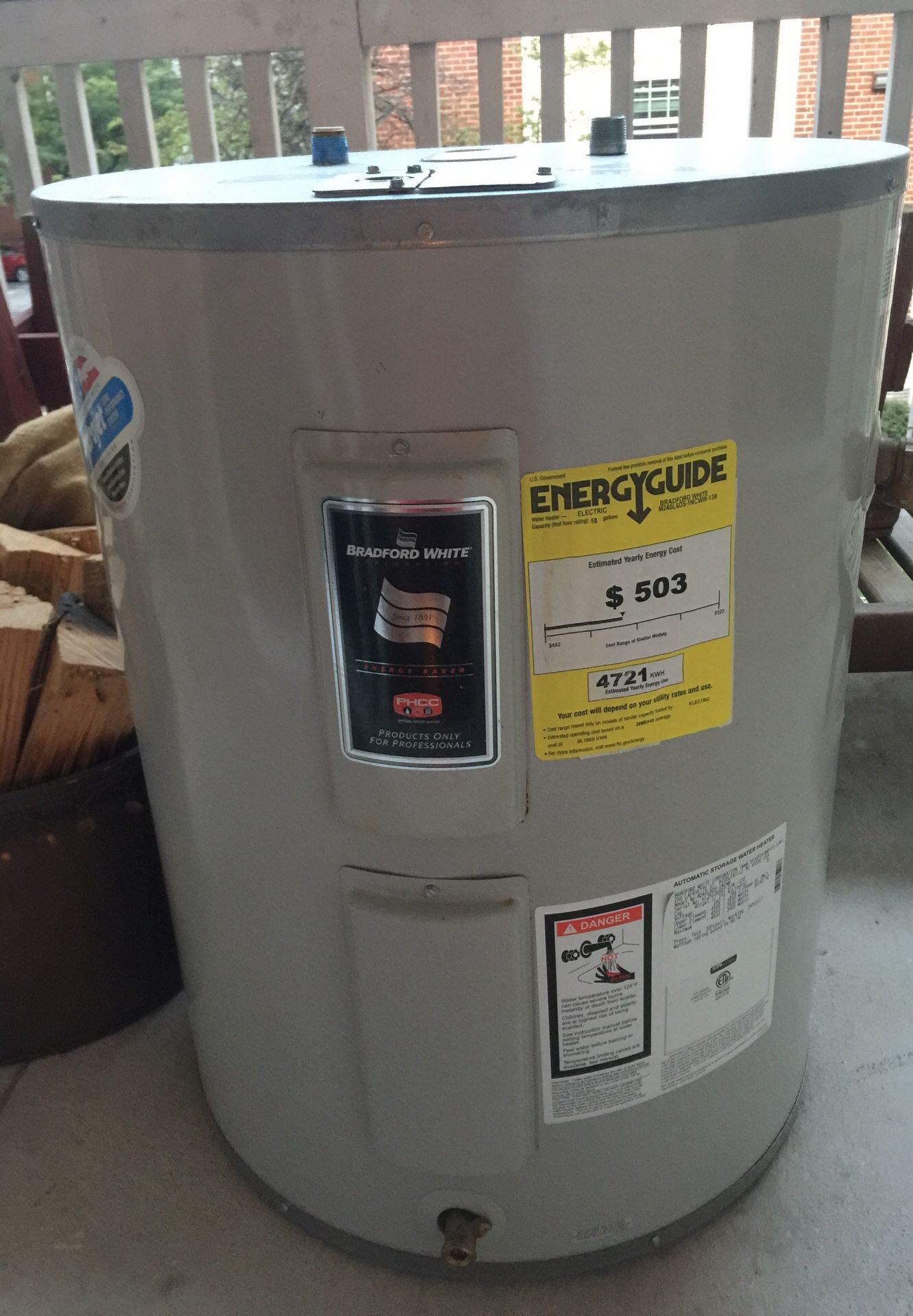 Lowboy 40 gal water heater