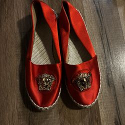 Versace Red Slip Ons 