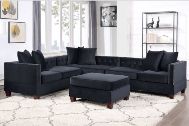 Sectional Sofa + Ottoman