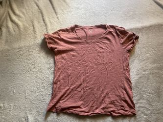 peach pink basic pocket t shirt