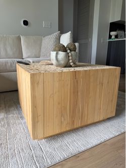 Natural Wood Coffee Table – $150 OBO