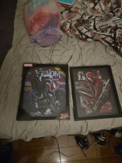 Spiderman and Venom Wall Art