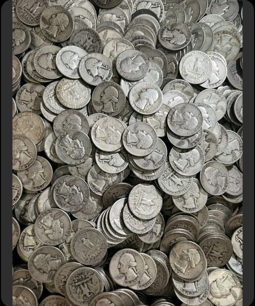 Lot of 426 Coins Of 90% Silver Washington Quarters all pre 1965