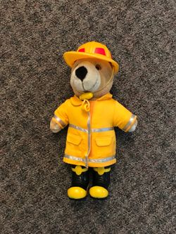 Patriot bear, firefighter