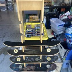 Skateboards And Display Rack