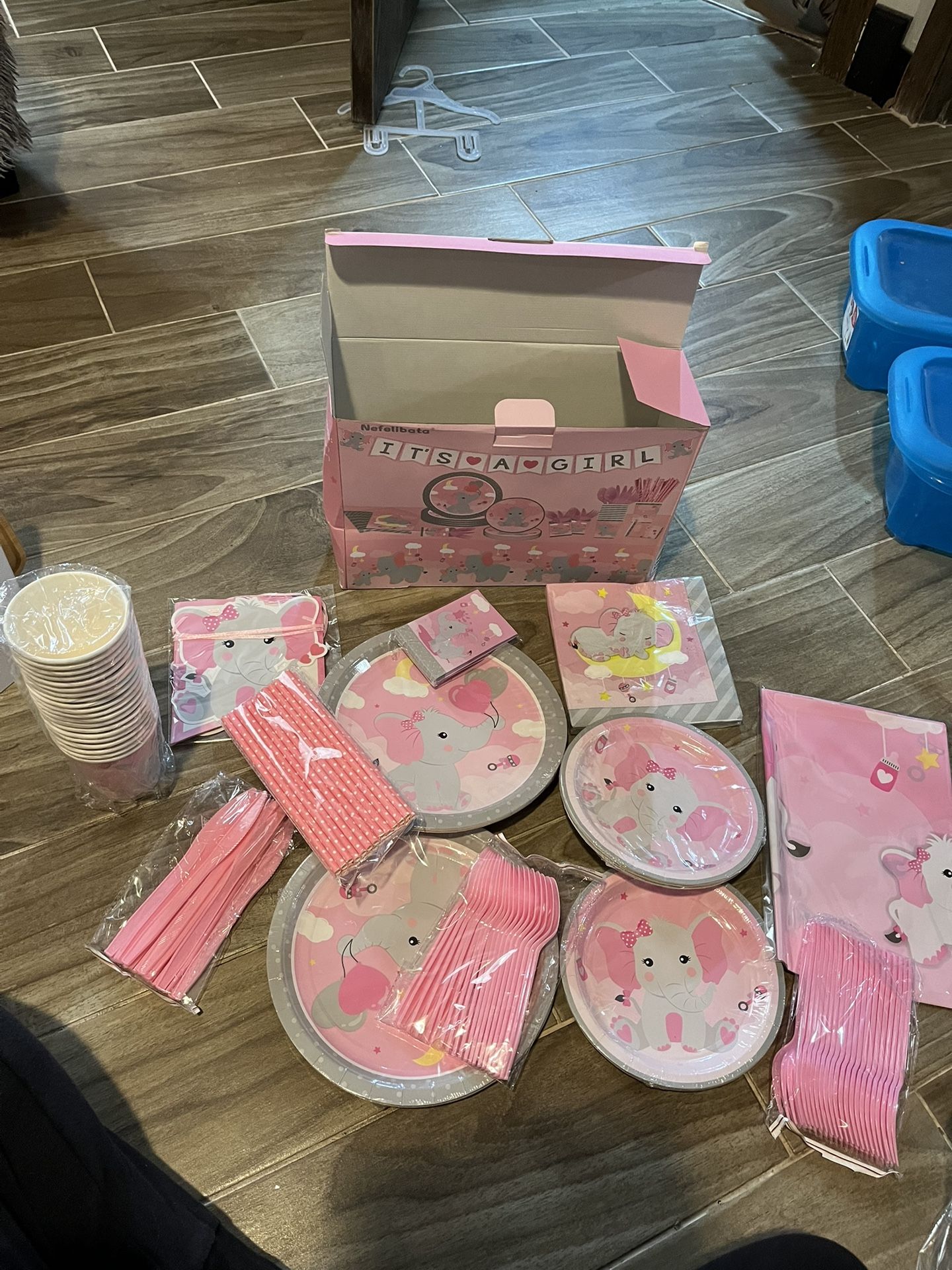 Baby Girls Baby Shower Party Items And Backdrop See All Pictures