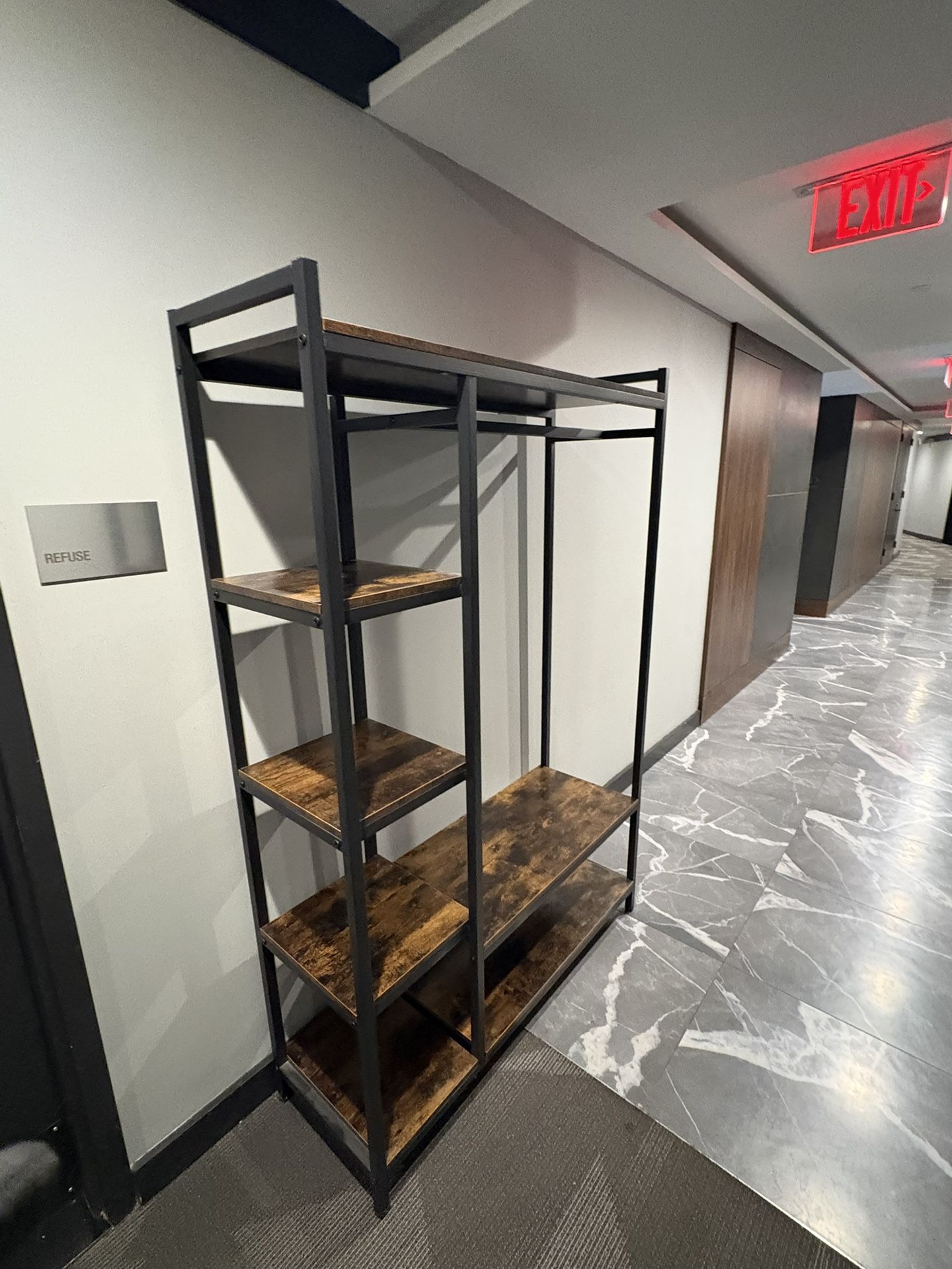 Freestanding Closet Organizer, Garment Rack with 6 Shelves