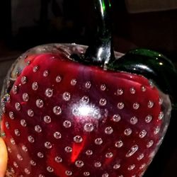Art Glass Red Apple Green Stem Paperweight

Vintage. Sells on posh mark for $50.00.