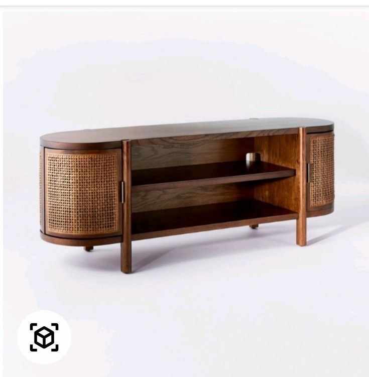Portola Hills Caned Door TV Stand for TVs up to 60" Walnut - Thresholdâ„¢ designed with Studio McGee