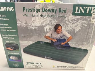 Intex Prestige Downy Twin Air Bed with Battery Pump
