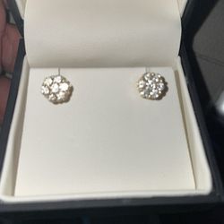 1.25 KT Cluster Diamond Earrings