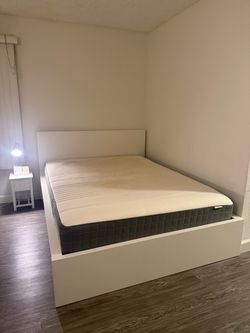 FREE IKEA Queen Bed Frame + Mattress — Pickup Only