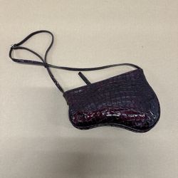 MANU ATELIER CURVED CROC BAG 