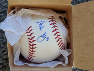 Andrew Heaney Autographed baseball