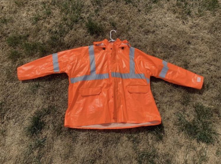 NASCO National Grid Orange Safety Rain Jacket