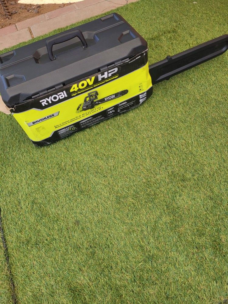 RYOBI 40V 18" CORDLESS BRUSHLESS CHAINSAW NEW