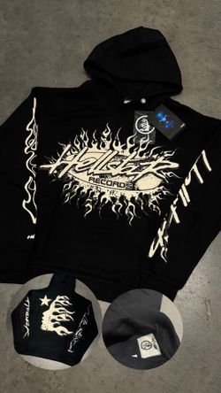 š„ Hellstar Hoodie ā Black and Cream š„