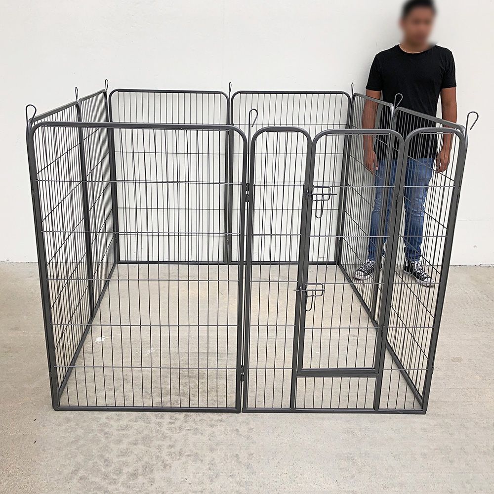 New $125 Heavy Duty 48” Tall x 32” Wide x 8-Panel Pet Playpen Dog Crate Kennel Exercise Cage Fence