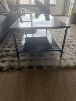 Mixed Metal & Glass Coffee Table