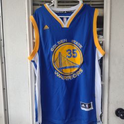 Adidas Golden State Warriors NBA Kevin Durant  #35 blue Jersey L 