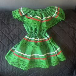 Mexican Dress For Baby Green Ono