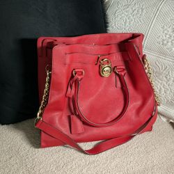 michael kors hamilton bag Red 