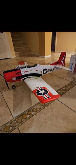 Dynam T-28 Trojan V2 Red 4S RC Warbird Plane 1300mm w/ Flaps