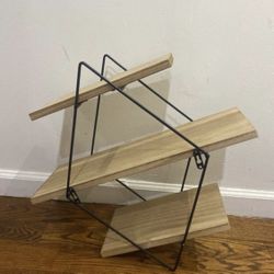 Modern Wood and Metal Wall Shelf