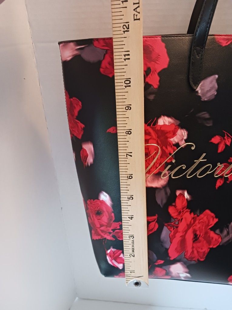 Victoria's Secret Limited Edition 2019 Large Red Floral Rose Tote Bag