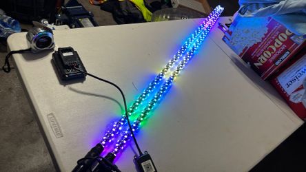 2- 5’ led whip lights w remote
