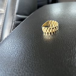 Solid 10k Gold Rolex Ring 