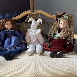 Old Fashioned Dolls And Jester